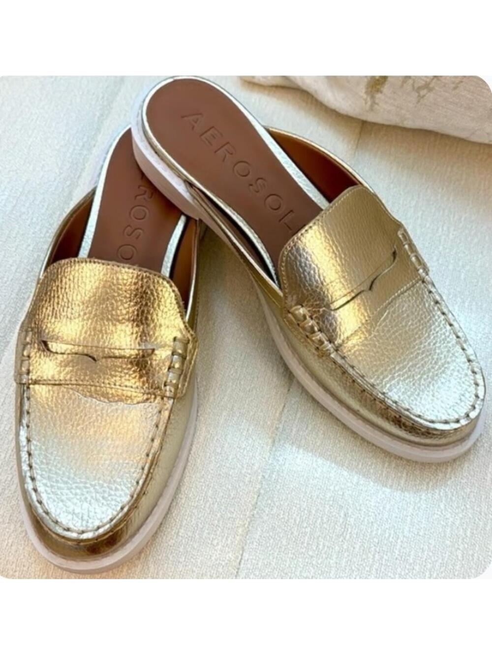 Womens AEROSOLES Salome Slip-On MULES Size 8.5 Loafer